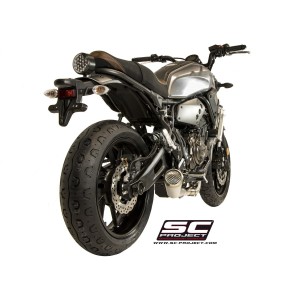 SC Project para YAMAHA MT-07 (2013 - 2016) - Línea de escape completa 2-1 acero inoxidable, con escape Conico 70s acero inoxidab