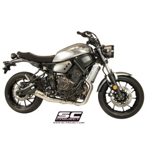 SC Project para YAMAHA MT-07 (2013 - 2016) - Línea de escape completa 2-1 acero inoxidable, con escape Conico 70s acero inoxidab