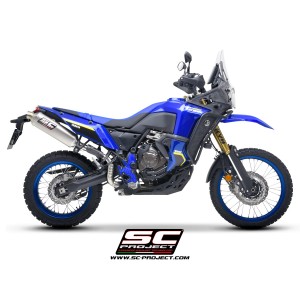 SC Project para YAMAHA TENERE 700 WORLD RAID (2022 - 2025) - Escape Rally Raid titanio, posición alta