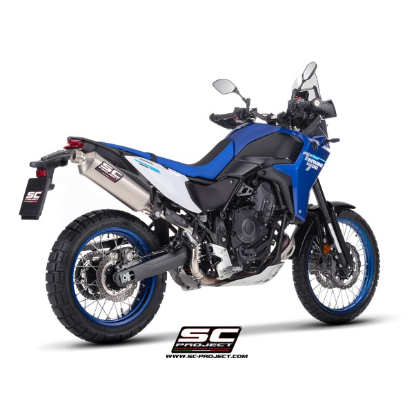 SC Project para YAMAHA TENERE 700 (2025 - 2026) - Euro 5+ - Escape Rally Raid titanio, posición alta