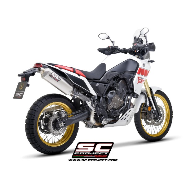 SC Project para YAMAHA TENERE 700 (2021 - 2024) - Escape Rally Raid titanio, posición alta