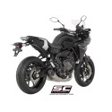 SC Project para YAMAHA TRACER 700 (2016 - 2020) - Euro 4 - Línea de escape completa 2-1 acero inoxidable, con escape S1 titanio