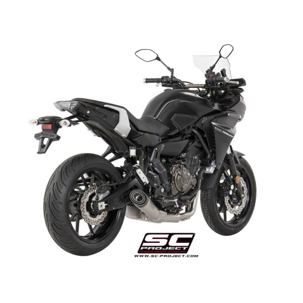 SC Project para YAMAHA TRACER 700 (2016 - 2020) - Euro 4 - Línea de escape completa 2-1 acero inoxidable, con escape S1 titanio