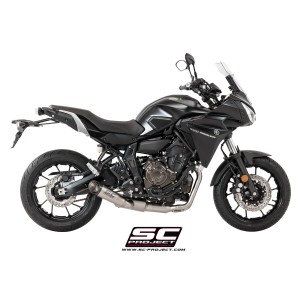 SC Project para YAMAHA TRACER 700 (2016 - 2020) - Euro 4 - Línea de escape completa 2-1 acero inoxidable, con escape S1 titanio