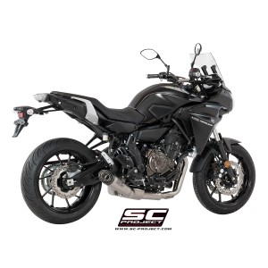 SC Project para YAMAHA TRACER 700 (2016 - 2020) - Euro 4 - Línea de escape completa 2-1 acero inoxidable, con escape S1 titanio