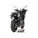 SC Project para YAMAHA TRACER 700 (2016 - 2020) - Euro 4 - Línea de escape completa 2-1 acero inoxidable, con escape S1 titanio