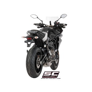 SC Project para YAMAHA TRACER 700 (2016 - 2020) - Euro 4 - Línea de escape completa 2-1 acero inoxidable, con escape S1 titanio