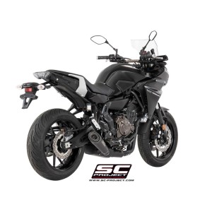 SC Project para YAMAHA TRACER 700 (2016 - 2020) - Euro 4 - Línea de escape completa 2-1 acero inoxidable, con escape S1 titanio,