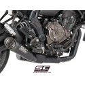 SC Project para YAMAHA TRACER 700 (2016 - 2020) - Euro 4 - Línea de escape completa 2-1 acero inoxidable, con escape S1 titanio,