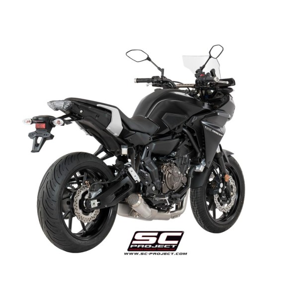SC Project para YAMAHA TRACER 700 (2016 - 2020) - Euro 4 - Línea de escape completa 2-1 acero inoxidable, con escape Conico 70s 