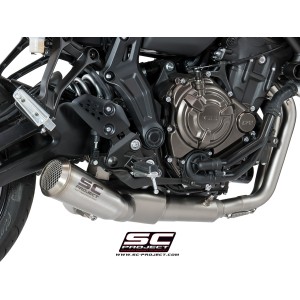 SC Project para YAMAHA TRACER 700 (2016 - 2020) - Euro 4 - Línea de escape completa 2-1 acero inoxidable, con escape Conico 70s 