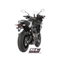 SC Project para YAMAHA TRACER 700 (2016 - 2020) - Euro 4 - Línea de escape completa 2-1 acero inoxidable, con escape Conico 70s 