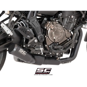 SC Project para YAMAHA TRACER 700 (2016 - 2020) - Euro 4 - Línea de escape completa 2-1 acero inoxidable, con escape Conico 70s 