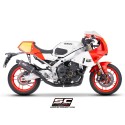 SC Project para YAMAHA XSR900 GP (2024 - 2026) - Línea de escape completa 3-1 acero inoxidable, con escape Oval R60 carbono, neg