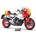SC Project para YAMAHA XSR900 GP (2024 - 2026) - Línea de escape completa 3-1 acero inoxidable, con escape Oval R60 carbono, neg