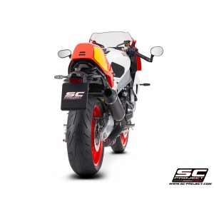 SC Project para YAMAHA XSR900 GP (2024 - 2026) - Línea de escape completa 3-1 acero inoxidable, con escape Oval R60 carbono, neg
