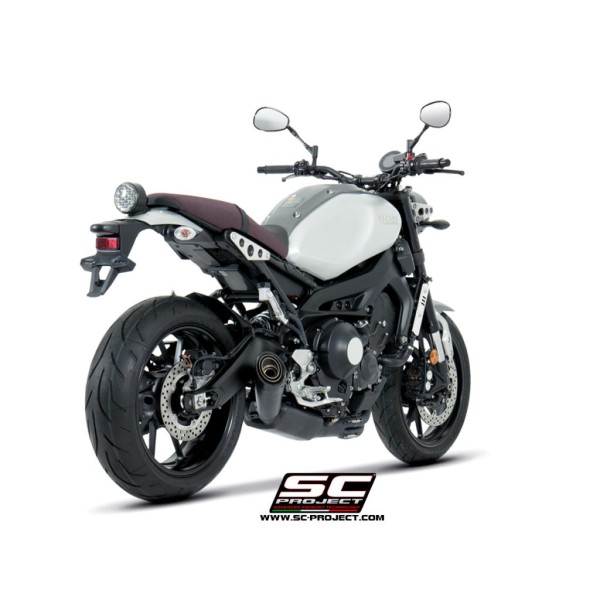 SC Project para YAMAHA XSR 900 (2016 - 2020) - Línea de escape completa 3-1 acero inoxidable, con escape S1, negro mate