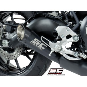 SC Project para YAMAHA XSR 900 (2016 - 2020) - Línea de escape completa 3-1 acero inoxidable, con escape S1, negro mate