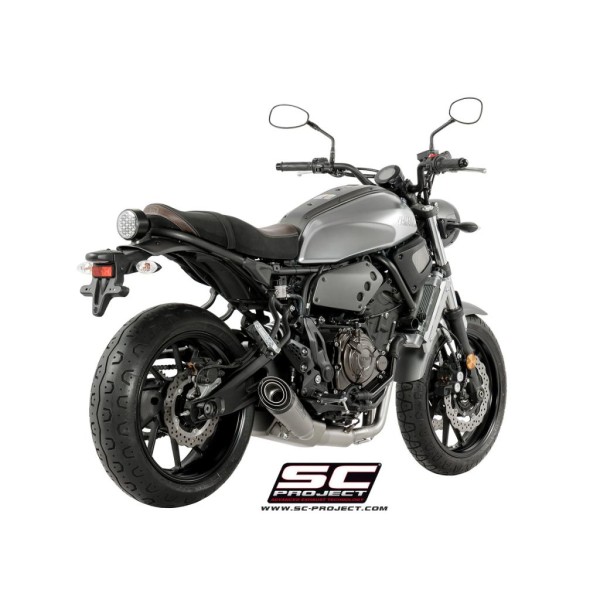 SC Project para YAMAHA XSR 700 (2016 - 2020) - Línea de escape completa 2-1 acero inoxidable, con escape S1 titanio