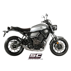 SC Project para YAMAHA XSR 700 (2016 - 2020) - Línea de escape completa 2-1 acero inoxidable, con escape S1 titanio