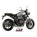 SC Project para YAMAHA XSR 700 (2016 - 2020) - Línea de escape completa 2-1 acero inoxidable, con escape S1 titanio
