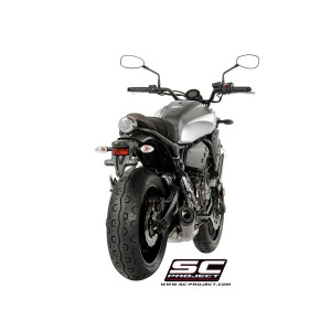 SC Project para YAMAHA XSR 700 (2016 - 2020) - Línea de escape completa 2-1 acero inoxidable, con escape S1 titanio