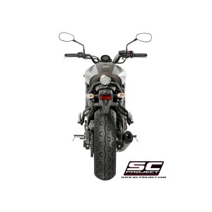 SC Project para YAMAHA XSR 700 (2016 - 2020) - Línea de escape completa 2-1 acero inoxidable, con escape S1 titanio