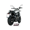 SC Project para YAMAHA XSR 700 (2016 - 2020) - Línea de escape completa 2-1 acero inoxidable, con escape S1 titanio, negro mate