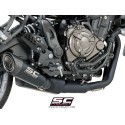 SC Project para YAMAHA XSR 700 (2016 - 2020) - Línea de escape completa 2-1 acero inoxidable, con escape S1 titanio, negro mate