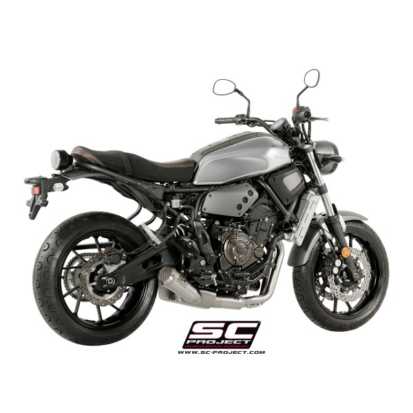 SC Project para YAMAHA XSR 700 (2016 - 2020) - Línea de escape completa 2-1 acero inoxidable, con escape Conico 70s acero inoxid