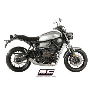SC Project para YAMAHA XSR 700 (2016 - 2020) - Línea de escape completa 2-1 acero inoxidable, con escape Conico 70s acero inoxid