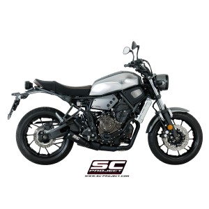SC Project para YAMAHA XSR 700 (2016 - 2020) - Línea de escape completa 2-1 acero inoxidable, con escape Conico 70s acero inoxid