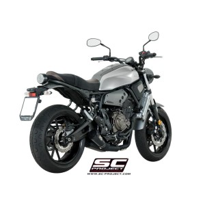 SC Project para YAMAHA XSR 700 (2016 - 2020) - Línea de escape completa 2-1 acero inoxidable, con escape Conico 70s acero inoxid