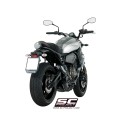 SC Project para YAMAHA XSR 700 (2016 - 2020) - Línea de escape completa 2-1 acero inoxidable, con escape Conico 70s acero inoxid