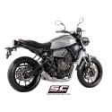 SC Project para YAMAHA XSR 700 (2016 - 2020) - Línea de escape completa 2-1 acero inoxidable, con escape CR-T titanio