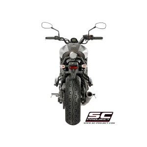 SC Project para YAMAHA XSR 700 (2016 - 2020) - Línea de escape completa 2-1 acero inoxidable, con escape CR-T titanio