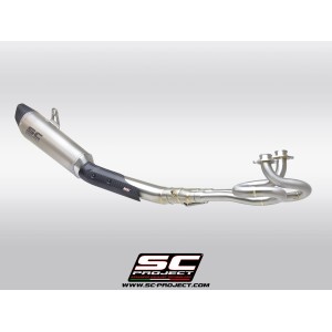 SC Project para YAMAHA TMAX 560 (2022 - 2024) - Línea de escape completa 2-1 acero inoxidable, con escape SC1-R carbono
