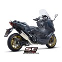 SC Project para YAMAHA TMAX 560 (2022 - 2024) - Línea de escape completa 2-1 acero inoxidable, con escape SC1-R titanio