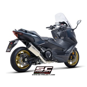 SC Project para YAMAHA TMAX 560 (2022 - 2024) - Línea de escape completa 2-1 acero inoxidable, con escape SC1-R titanio