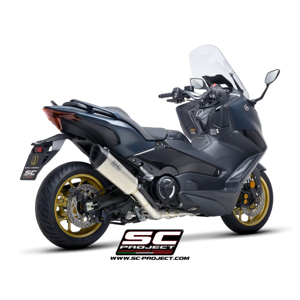 SC Project para YAMAHA TMAX 560 (2022 - 2024) - Línea de escape completa 2-1 acero inoxidable, con escape SC1-R titanio
