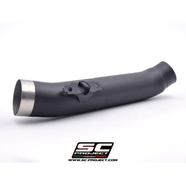 SC Project para YAMAHA TMAX 560 (2022 - 2024) - Supresor de catalizador acero inoxidable, negro mate, compatible con collectores