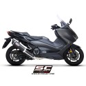 SC Project para YAMAHA TMAX 560 (2020 - 2021) - Línea de escape completa 2-1 acero inoxidable, con escape SC1-R carbono