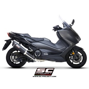 SC Project para YAMAHA TMAX 560 (2020 - 2021) - Línea de escape completa 2-1 acero inoxidable, con escape SC1-R carbono