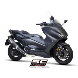 SC Project para YAMAHA TMAX 560 (2020 - 2021) - Línea de escape completa 2-1 acero inoxidable, con escape SC1-R carbono