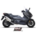SC Project para YAMAHA TMAX 560 (2020 - 2021) - Línea de escape completa 2-1 acero inoxidable, con escape SC1-R titanio