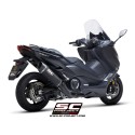 SC Project para YAMAHA TMAX 560 (2020 - 2021) - Línea de escape completa 2-1 acero inoxidable, negro mate, con escape SC1-R carb