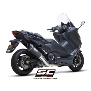 SC Project para YAMAHA TMAX 560 (2020 - 2021) - Línea de escape completa 2-1 acero inoxidable, con escape SC1-R carbono
