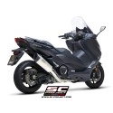 SC Project para YAMAHA TMAX 560 (2020 - 2021) - Línea de escape completa 2-1 acero inoxidable, con escape SC1-R titanio
