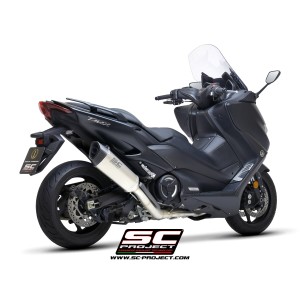 SC Project para YAMAHA TMAX 560 (2020 - 2021) - Línea de escape completa 2-1 acero inoxidable, con escape SC1-R titanio