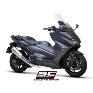 SC Project para YAMAHA TMAX 560 (2020 - 2021) - Línea de escape completa 2-1 acero inoxidable, con escape SC1-R titanio